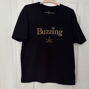 Logo Tee - Black with Gold Print - Men